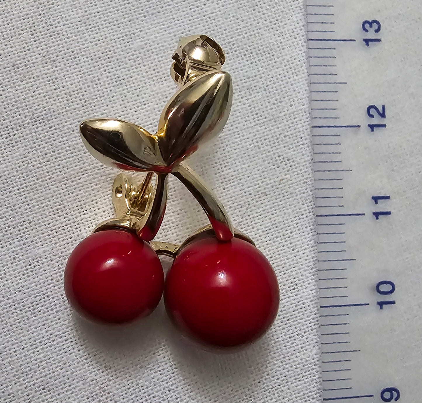 1950's style red cherry brooch. Utterly charming, would make a lovely gift.
