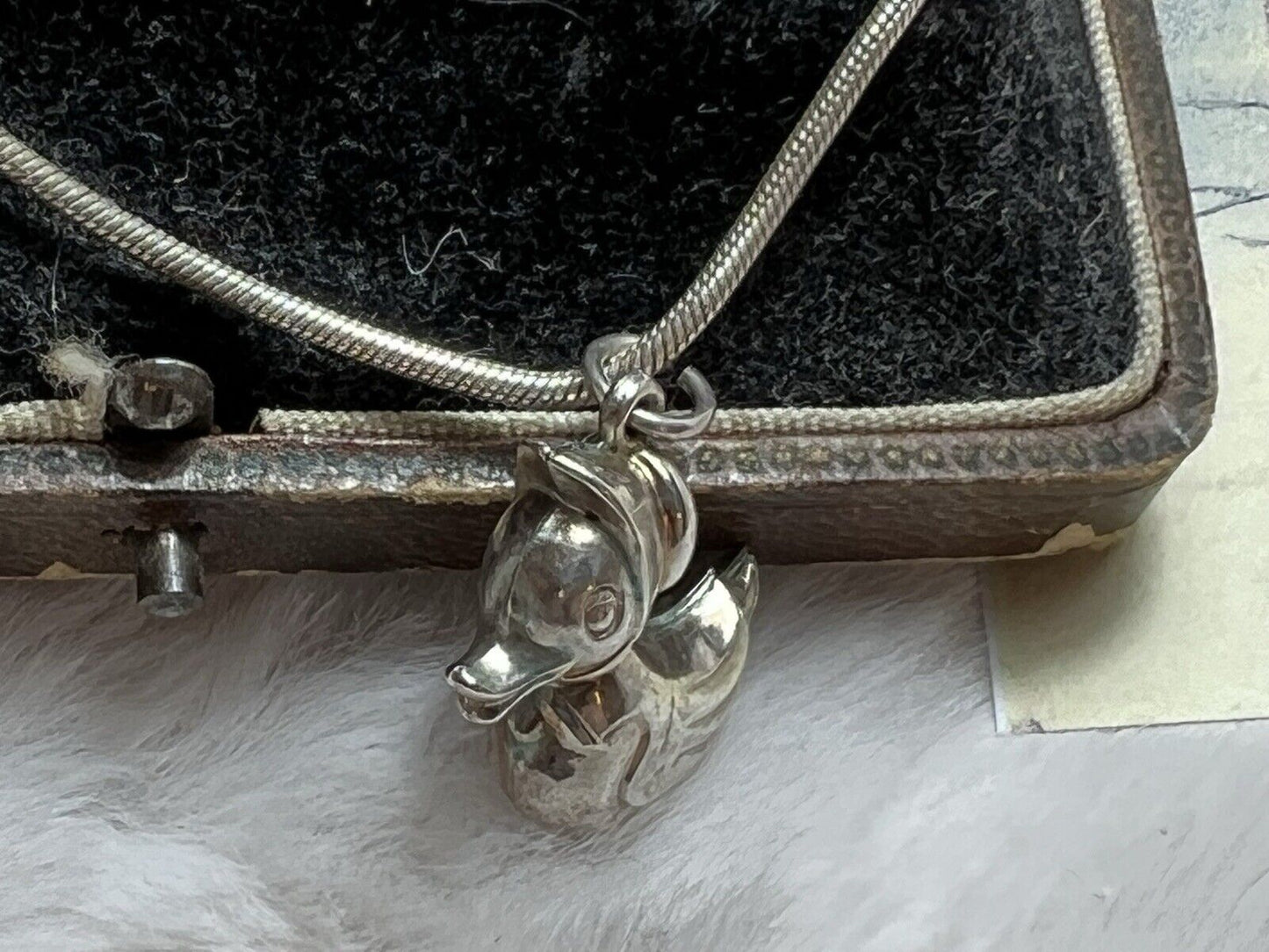 Jemima Puddle duck 925 Silver Pendant And Chain Soooo Cute!
